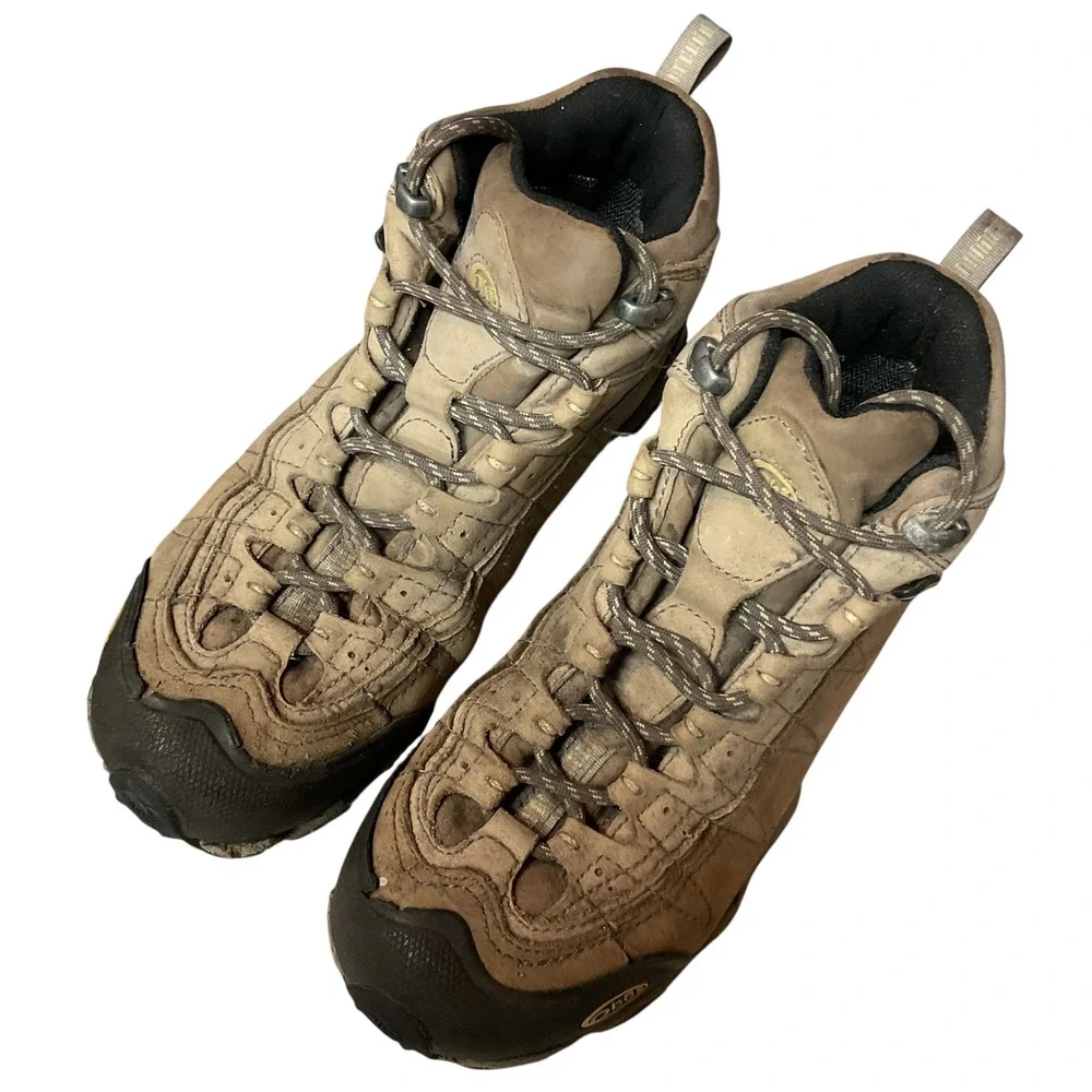 Oboz Footwear Yellowstone‎ B-Dry Leather Lace Up Waterproof Hiking Boots Size 8